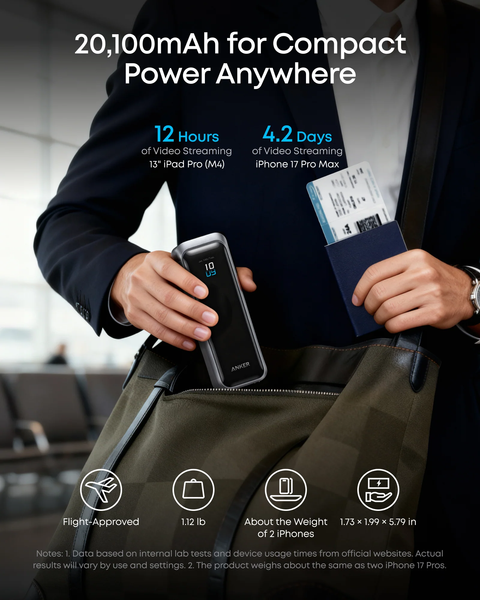 Зовнішній акумулятор (павербанк) Anker Prime Power Bank 20K 220W (A110BH11) 100317 фото
