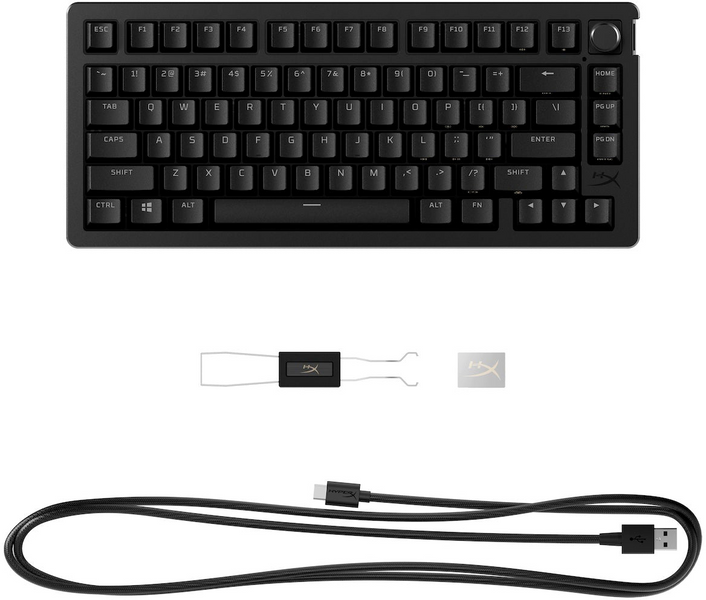 Клавіатура HyperX Alloy Rise 75 Black (91Y91AA) 100011 фото