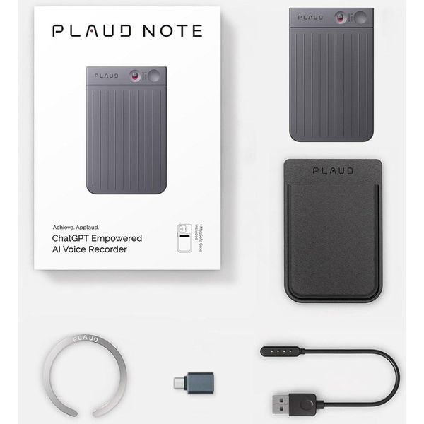 Цифровий диктофон PLAUD Note ChatGPT Empowered AI Voice Recorder Black (NB-100-BL) 100138 фото