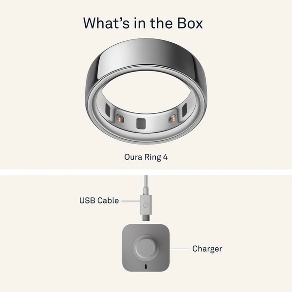 Смарт-кільце Oura Ring 4 Silver Size 10 (JZ90-54217-10) 100277 фото
