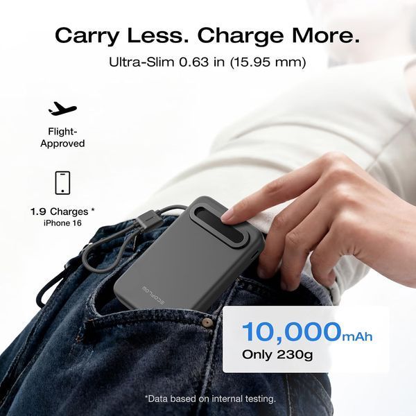 Повербанк EcoFlow RAPID Mag 10000mAh Qi2.2 25 Вт Midnight Black (EF-MB-006) 100591 фото