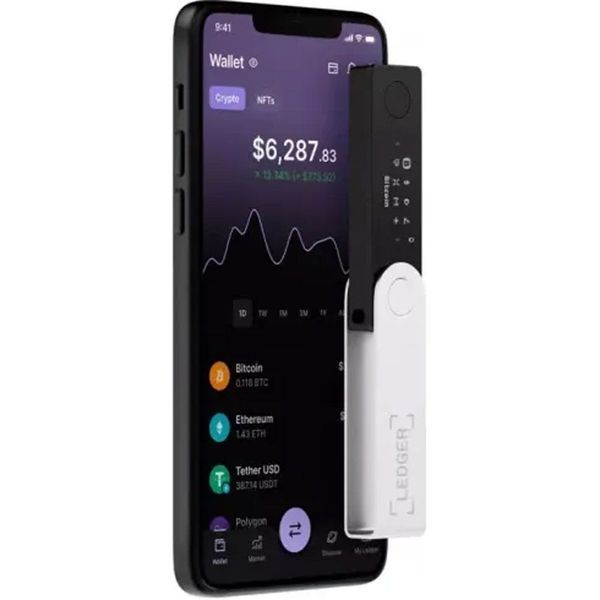 Апаратний криптогаманець Ledger Nano X Onyx Black 100392 фото