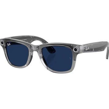 Смарт-окуляри Ray-Ban Meta Wayfarer Gen 2 Standard Shiny Transparent Grey Frame / Clear Sapphire Lenses (RW4012 6840MF 50-22) 100393 фото