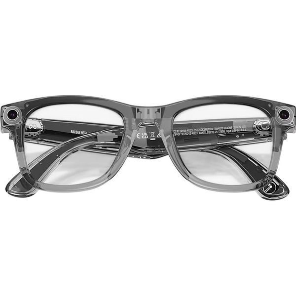 Смарт-окуляри Ray-Ban Meta Wayfarer Gen 2 Standard Shiny Transparent Grey Frame / Clear Sapphire Lenses (RW4012 6840MF 50-22) 100393 фото