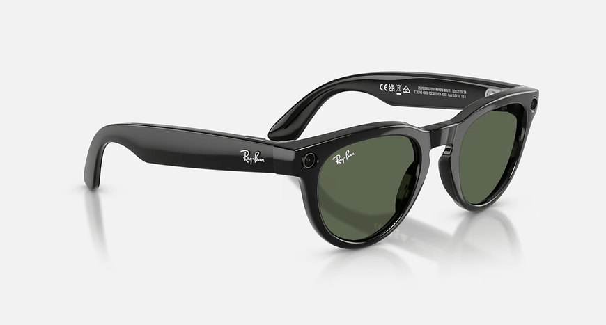 Смарт-окуляри Ray-Ban Meta Headliner Gen 2 Standard Shiny Black Frame / G-15 Green Lenses (RW4013 601/71 50-23) 100183 фото