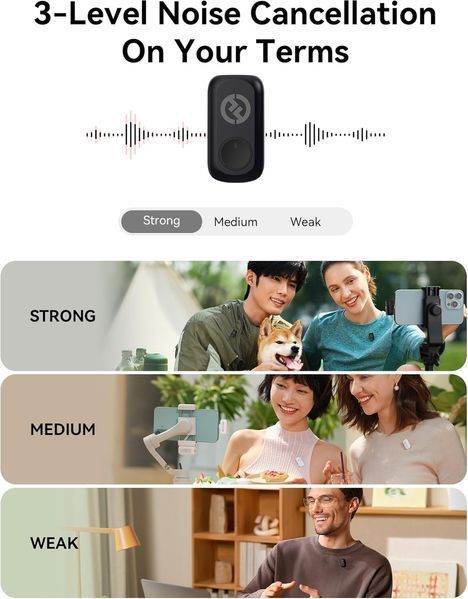 Мікрофонна радіосистема для смартфона Hollyland LARK A1 Combo (2TX+Lightning RX+USB-C RX) Space Gray 100361 фото