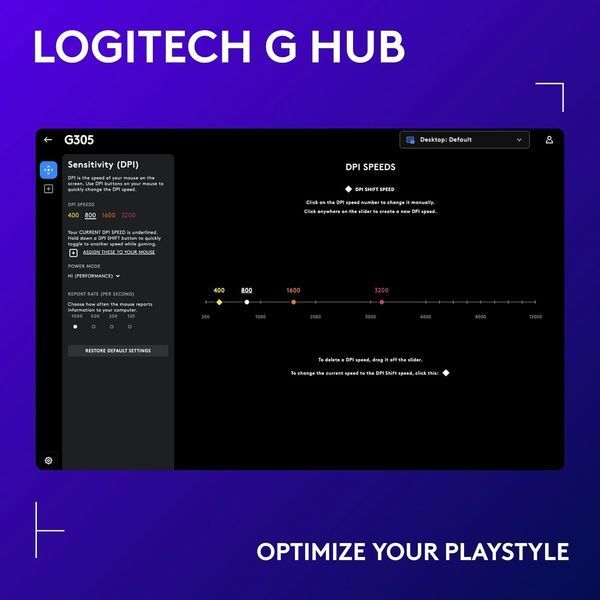 Миша Logitech G305 Lightspeed Black (910-005282, 910-005280) 100364 фото