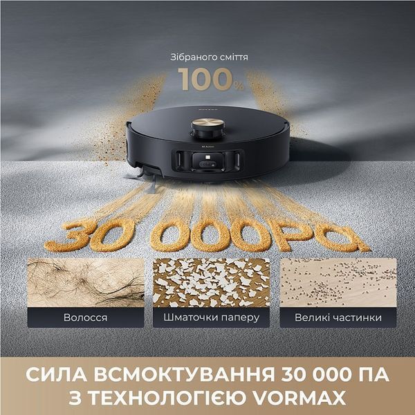 Робот-пилосос з вологим прибиранням Dreame Aqua 10 Roller Black (RLH31CE-bl) 100371 фото