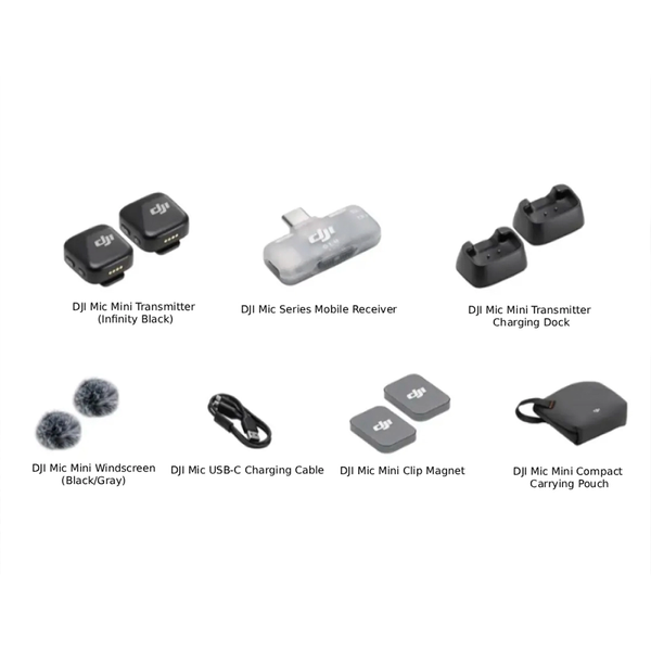 Мікрофонна радіосистема для смартфона DJI Mic Mini Mobile Version (2 TX + 1 Mobile RX) (CP.RN.00000458.01) 100306 фото