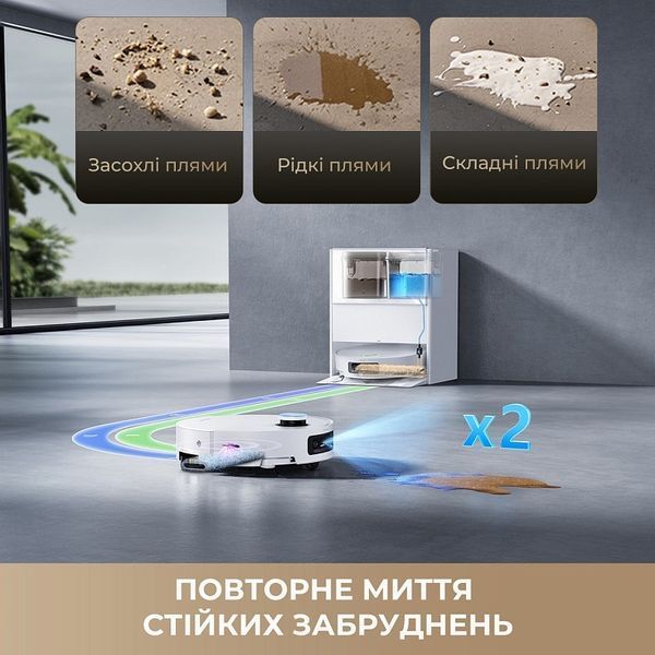 Робот-пилосос з вологим прибиранням Dreame Aqua 10 Ultra Track Complete White (RLR81CE-1-WH) 100372 фото