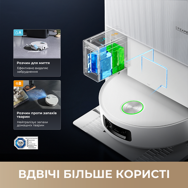 Робот-пилосос з вологим прибиранням Dreame Aqua 10 Ultra Roller Complete Black (RLH71DE-1-bl) 100374 фото